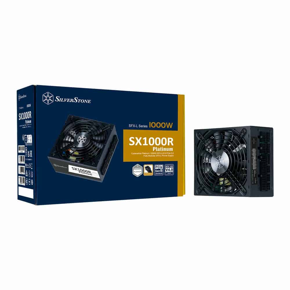 Silverstone 1000 Watt SST-SX1000R-P PCIe 5.0 Cybenetics Platinum Modular SFX12V 4.0 PSU/Power Supply